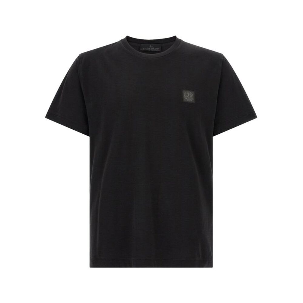 Stone Island Black Cotton Men's T-Shirt
